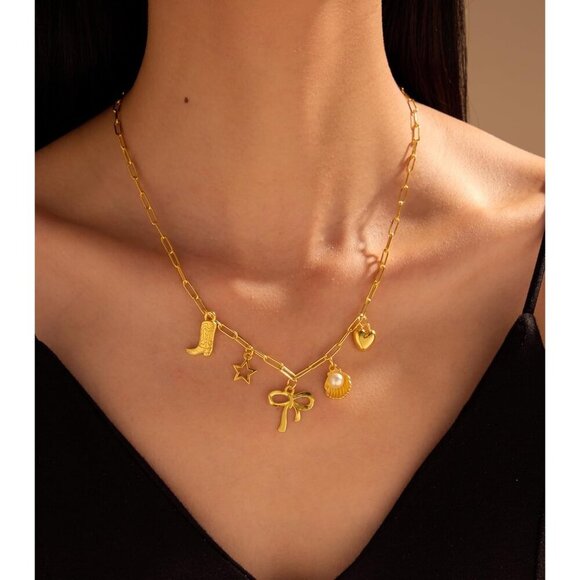 JAVARNV Boot Necklace Cowgirl Charm Western & Boho Jewelry for Country Outfits - Picture 2 of 7